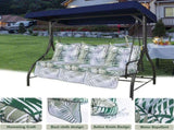 Outdoor High-Back Chair Cushions, One-Piece Hinged and Back Design, Fade-Resistant & Waterproof 13448843
