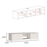 ZUN Glen Floating TV Stand with Side Doors and Central Media Shelf B200P173205