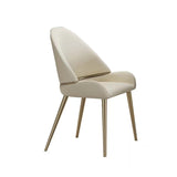 Dining Chair with PU Leather Beige color metal legs W50960340