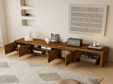 63" Mid-Century Modern Extendable TV Stand for TVs up to 75", Media Console TV Cabinet for Living W1801P163658