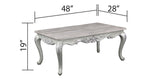 ZUN Melrose Traditional Style Coffee Table Made with wood in Silver Finish B009138496