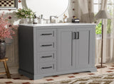 36" Modern Bathroom Vanity with Ceramic Sink, Soft-Close Door, Adjustable Shelf & 3 Drawers, Ample N729P280194E