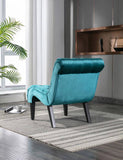 COOLMORE Modern Velvet Armless Accent Living Room Chair / Leisure Chair,Upholstered Fabric Button W39550125