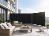 71" x 236" Retractable Patio Side Awning, 280 g Waterproof Polyester Privacy Screen with UV 30 04871189