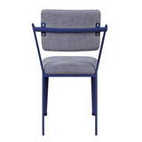 Grey and Blue Open Back Upholstered Office Chair B062P186424