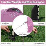 10 X 10 FT Pink Pop up Tent with Wheeled Bag and 1 Sidewall 21025822
