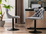 Furniture,Swivel Velvet Barstools Adjusatble Seat Height from 25-33 Inch,17.7 inch base, Modern 37443239