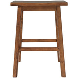 Farmhouse Rustic 2-piece Counter Height Wood Kitchen Dining Stools for Small Places, Walnut 33473961