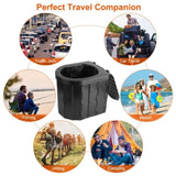 ZUN Portable Camping Toilet for Adults -Portable Folding Toilet with Lid,with Lid Carry Bag 1 Roll 24152828