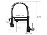 Commercial Kitchen Faucet with Pull Down Sprayer, Single Handle Single Lever Kitchen Sink Faucet W1932P172330