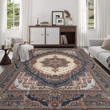Area Rug 8x10 Vintage Bohemia Large Persian Non-slip Washable Rug For Room Kitchen Bedroom W2907P265113