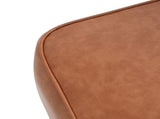 Upholstered Square PU Leather Ottoman,Tan N757P414086T