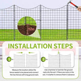 5 Panels Metal Decorative Garden Fence, No Dig Animal Dog Barrier, Garden Temporary Border Fencing 48156899