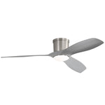 ZUN 52 Inch Flush Mount Ceiling Fan with Dimmable Led Light 3 ABS Fan Blades Reversible DC Motor For W934P211139