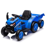 ZUN 12V Kids Ride On Electric Tractor Black Knight,Kids Ride On Toy.2WD,Non-skid tires, steering wheel, 38466080