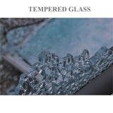 One Door Glass Cabinet Glass Display Cabinet with 3 Shelves, Black 97366684