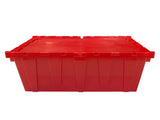 Storage and Packing Plastic Tote Crate Attached Lid Flip Top, 27"x17"x12" Pack of 1 93302035