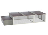 Large Chicken Coop with Run, 20.93 Sq Ft Outdoor Poultry Cage, Weatherproof Asphalt Roof, Wooden Hen 82011200