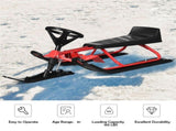 Christmas Gift Snow Racer - 44"x20"x16" Size, 13lbs Lightweight, Parent-Kid Interactive Fun-Red 86902460