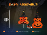 2pcs 3ft Halloween Collapsible Pumpkin Decorations 150 LED Lights 08723642