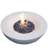 42 Inch Outdoor Concrete Propane gas Fire Pit bowl in Antique white color W2620P182362
