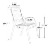 5-Piece Plastic chair and steel table Outdoor Dining Set, plastic Chairs and Table Set for Garden 90193128