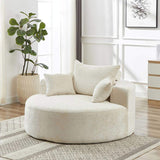 55'L Chenille Sponge single sofa,No Assembly Required,Fluffy Modern Sleeper Chair for Living room, W834P221027