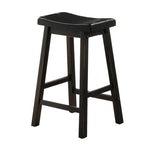 ZUN Black 5-piece Counter Height Set with Saddle Stools B062P189101