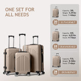 Curved Vertical Stripe 3-in-1 Trolley Case - Champagne Gold 62722767