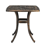 21.3inch Square Garden Cast Aluminum Table Bronze 66138118