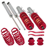 ZUN Street Suspension Coilover Kit fit for VW MK4 GOLF / GTI / JETTA / NEW BEETLE - Red 1999-2004 05971293