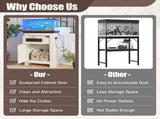 10-15 Gallon Fish Tank Stand, Aquarium Stand Power Outlets, 198LBS Capacity, Fish Tank Table 66403437