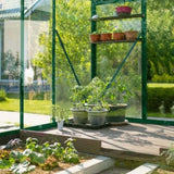 6x10ft Hybrid Polycarbonate Greenhouse Green 00080717