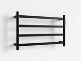 22.5" Black Heated Rack for Bathroom,Wall Mounted with Intelligent Touch Screen Timer, 4-Bar 72478730