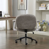 Cross Legged Chair with Flip-up Armrests, Cross Legged Office with Wheels, Comfy Swivel 90992732
