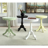 Black Side Table with Turned Pedestal B062P189133