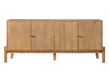Vintage Sideboard Buffet Cabinet, 56.8" W x 18" D x 34.2" H, 4-Door Storage Cabinet with Metal N780P347334N