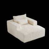 62.5-Inch Corduroy Sponge Sofa Lounge Chair,No Assembly Required,Fluffy Modern Sleeper Chair for W834P206038