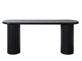 Wood Table, Modern Black Table, 56" W fluted entryway table,Black Entry Table Narrow W2729P239171