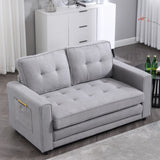 ZUN {} Upgraded Loveseat Sleeper Sofa Bed, Futon Sofa Bed with 2 Side Pocket, 3-in-1 W2325P144330