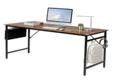 Rotten wood color SG016FD P2 particleboard iron pipe 160cm cut-off computer desk with non-woven 29767186
