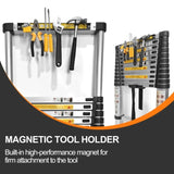 11.5 FT aluminum telescopic ladder, equipped with 360 &deg rotatable stabilizer bar and metal tool W2717P257438