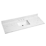 60"x 22" bathroom stone vanity top engineered color undermount ceramic sink and 3 faucet hole W1059P228099