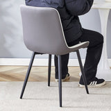Extended Seat Cushion PU Dining Chair Set - Four Pieces.Smooth line design.Can integrate well into W1151P245711