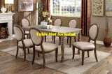 ZUN Transitional Rustic Oak and Beige Side Chairs Set of 2 Chairs Dining Room Furniture Padded fabric B011109808