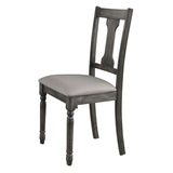 Tan and Weathered Grey Open Back Side Chairs B062P182723
