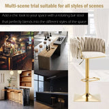 COOLMORE Vintage Bar Stools with Back and Footrest Counter Height Dining Chairs 2PC/SET W153990661