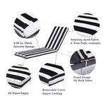 ZUN 2PCS Set Outdoor Lounge Chair Cushion Replacement Patio Funiture Seat Cushion Chaise Lounge Cushion 71108088