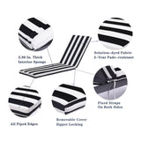 ZUN 2PCS Set Outdoor Lounge Chair Cushion Replacement Patio Funiture Seat Cushion Chaise Lounge Cushion W41946545