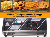 US Standard EH81 Deep Fryer, 110V, 1700W, 11.4QT/10.8L, Silver Stainless Steel, Single Tank, 89352802
